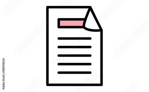 紙書類のシンプルなイラストの資料作成に使える単体ドキュメント