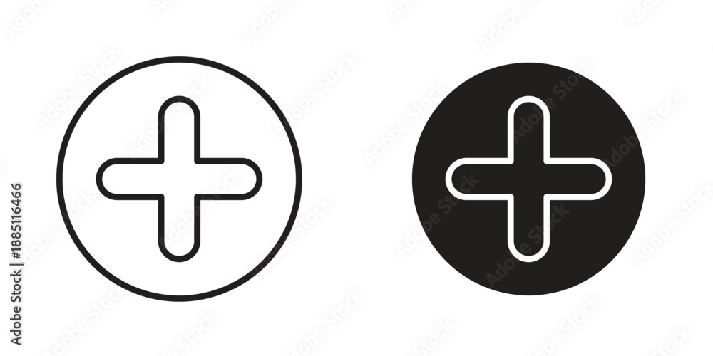 Fototapeta premium Add icon suitable design silhouette and line art style on white background