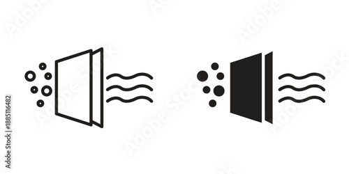 Air purification icon suitable design silhouette and line art style on white background