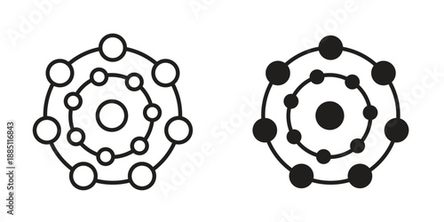 Antioxidant icon suitable design silhouette and line art style on white background