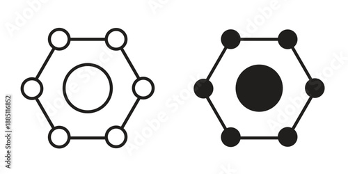 Antioxidant icon suitable design silhouette and line art style on white background