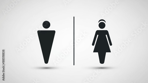 Male and Female Restroom Sign Icons.