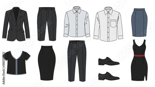 Collection of Men and Women Fashion Clothing and Accessories.