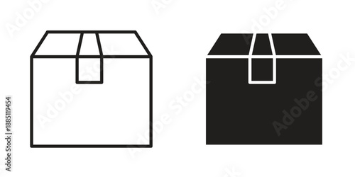 Boxes icon suitable design silhouette and line art style on white background