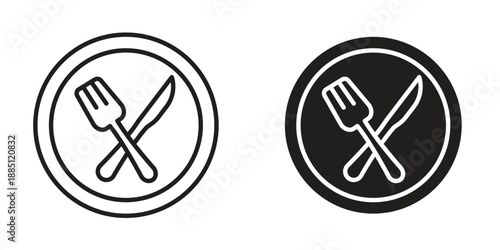 Canteen icon suitable design silhouette and line art style on white background
