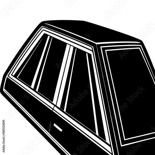 Car Door Side Window Glass Vector Icon Automobile Spare Parts Silhouette