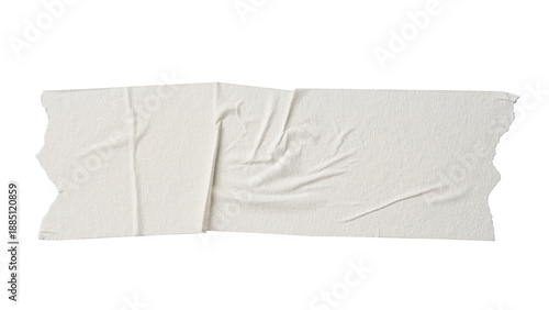 Foto White sticker adhesive paper tape isolated on transparent background