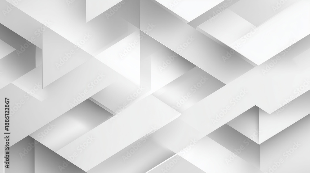 Obraz premium Abstract white geometric triangles and diagonal lines background