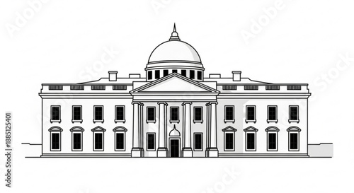Historic building with dome and columns neoclassical architecture government institution official residence landmark