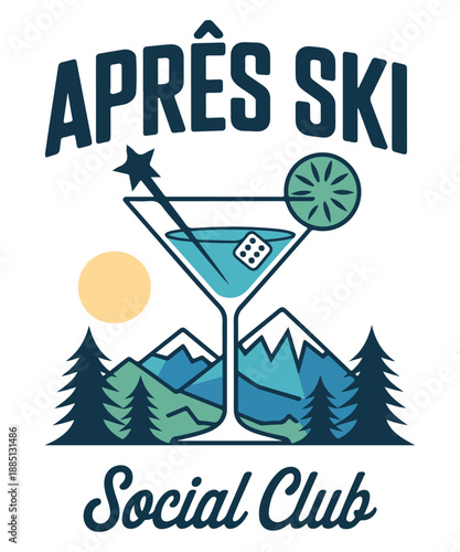 Apres Ski Social Club Crest Emblem Winter Apparel