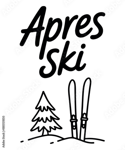 Apres Ski Social Club Crest Emblem Winter Apparel