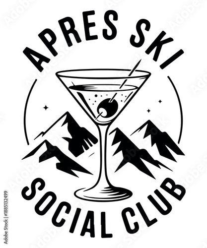 Apres Ski Social Club Crest Emblem Winter Apparel