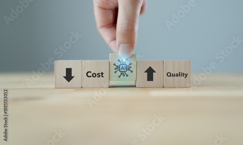 Bilde på lerret AI Driven Cost Reduction and Quality Improvement