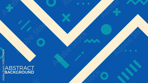 teal glitch effect geometric abstract background flat color vector illustration template design