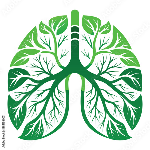 Tree Lungs Conservation and Health Icon