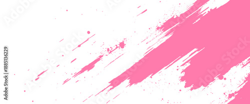 Vector abstract modern background featuring pink bold diagonal brush strokes