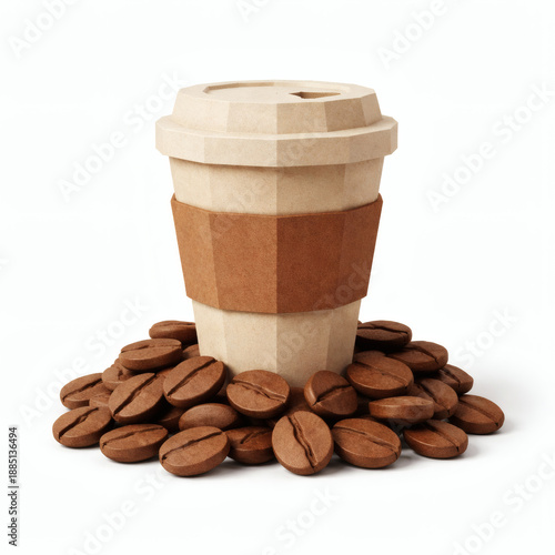 Coffee cup with Beans: A me...