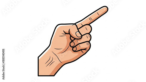 Human Hand Pointing Index Finger Direction.