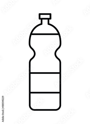 bottle of mineral water isolated