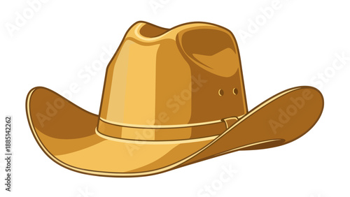 Golden Cowboy Hat - Western Headwear Accessory