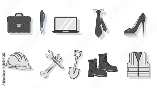Collection of professional and construction work items.