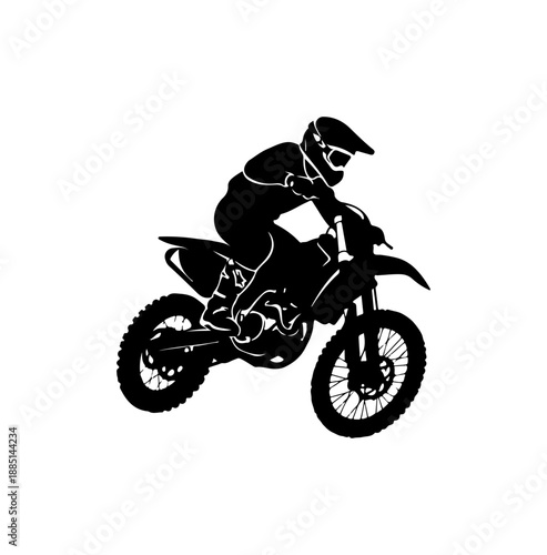 Motocross Rider Performing a Jump