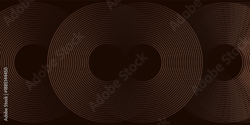 3D brown lines techno abstract background overlap layer on dark space with circles shapes effect decoration. vector eps10