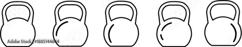 Kettlebell line icon, Weight icon, training equipment flat vector icon for exercise apps and wedsites,vector illustration