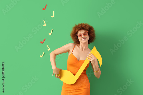 Beautiful young woman with ...