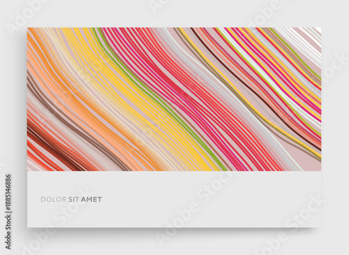 Irregular lines pattern. Geometric wallpaper. Strips similar to threads. Cover design template. Illustration for brochure, poster, card, presentation, flyer or banner.