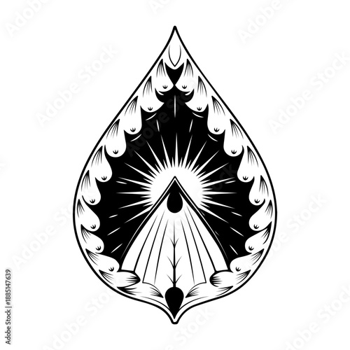 A filled style illustration of alchemy wheel symbol
