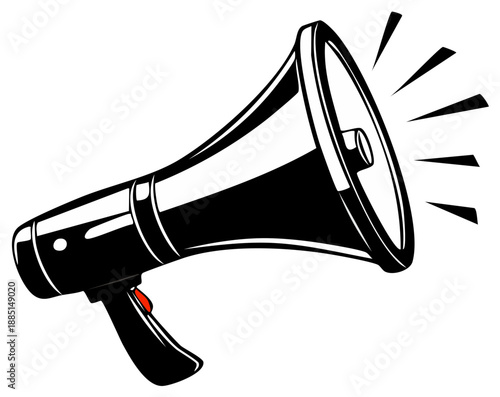 Vector Megaphone Icon Making a Loud Announcement for Protests or Communication