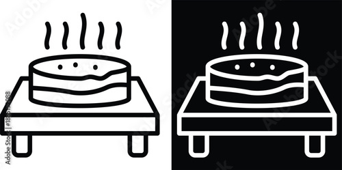 cooling Two-tone version in black and white background