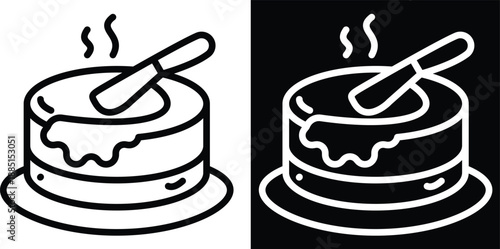 frosting Two-tone version in black and white background