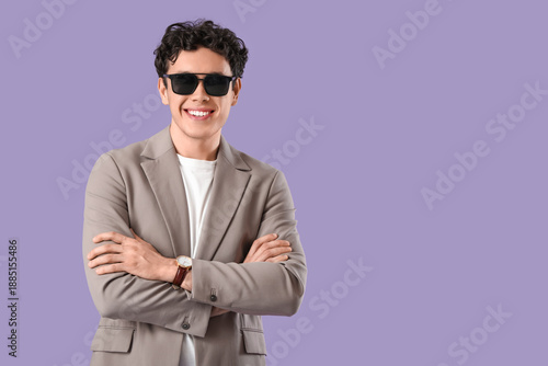 Handsome young man in styli...