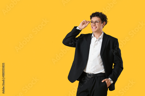 Handsome young man in styli...