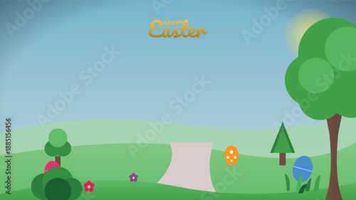 happy easter day design vector illustration