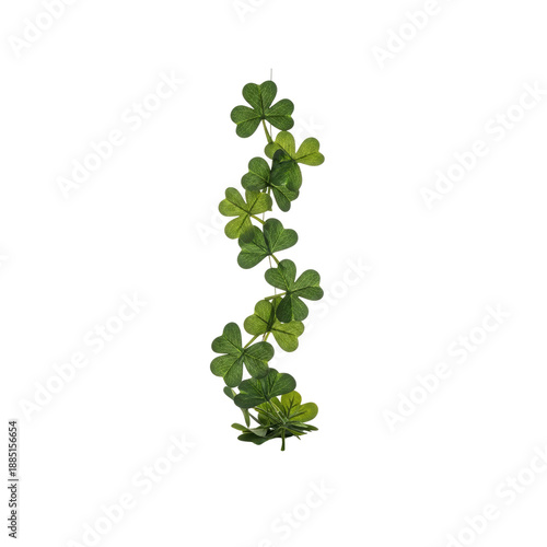 String of shamrocks on a Transparent Background