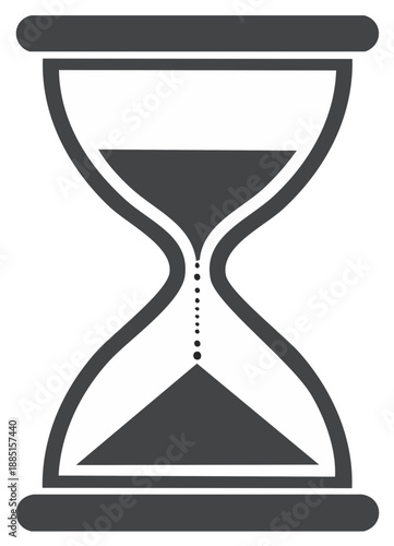 Hourglass icon time flow sandglass timer countdown deadline retro patience process vintage element