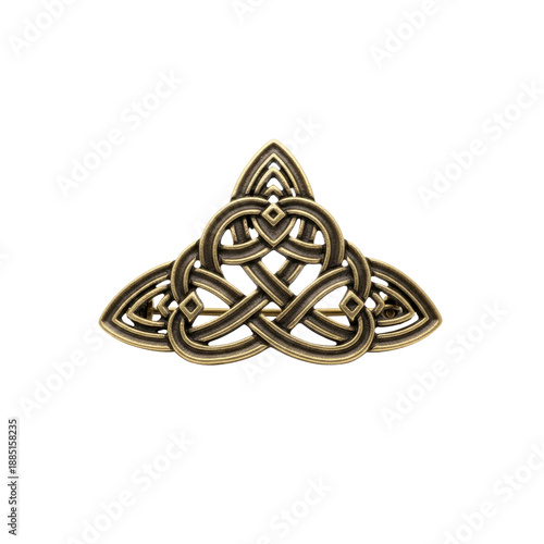 Celtic knot brooch on Transparent Background