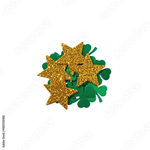 St Patricks Day stars and shamrocks