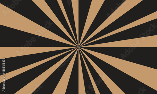 Black and tan sunburst radial pattern background with sharp geometric lines abstract brown
