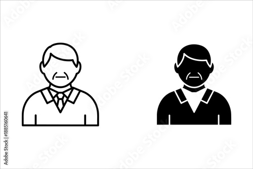 Two men in suspenders with different colored shirts and ties in black and white