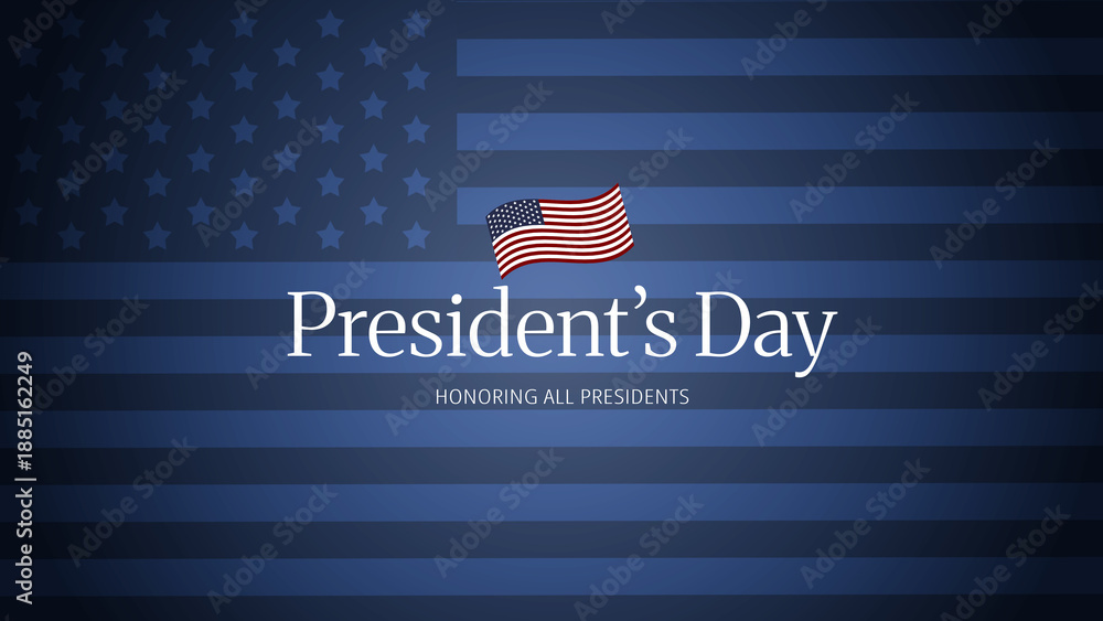 Fototapeta premium Celebration of president's day with american flag and text