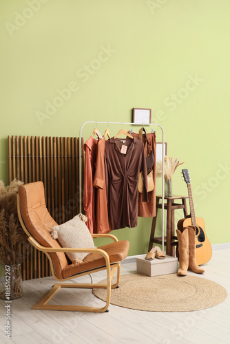 Interior of clothing store ...