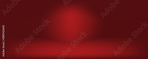 Dark red background with subtle highlight effect. The spotlight creates a gradation from bright red in the center to dark red at the edges.
