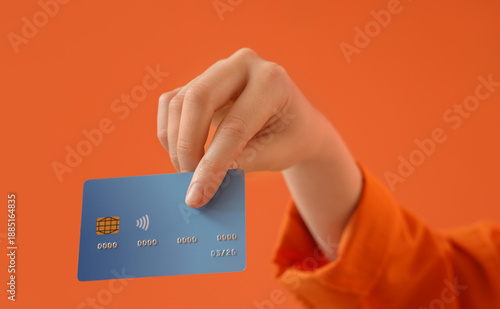 Female hand with credit car...