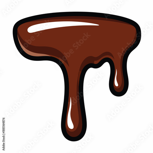 A brown liquid splat