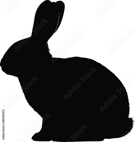 Silhouette of a Rabbit for Creative and Seasonal Designs