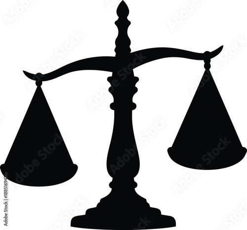 Elegant Scales of Justice Icon for Legal Themes